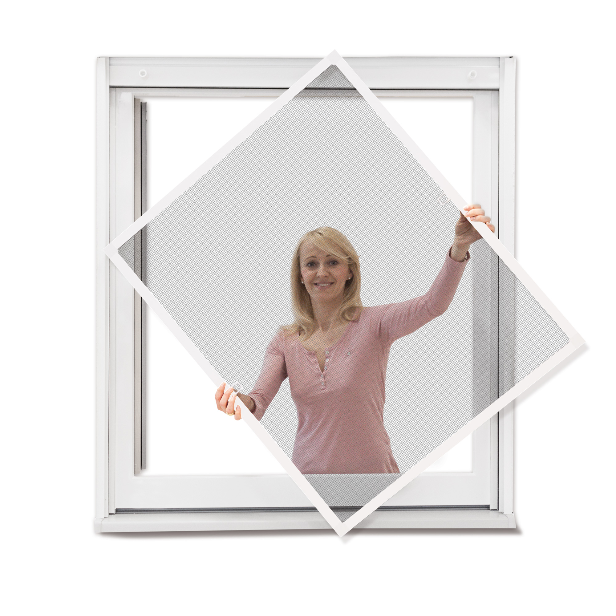 FLIEGENGITTER-ohne-Schrauben-Insektenschutz-Aluminium-Fenster-Alurahmen-Bausatz