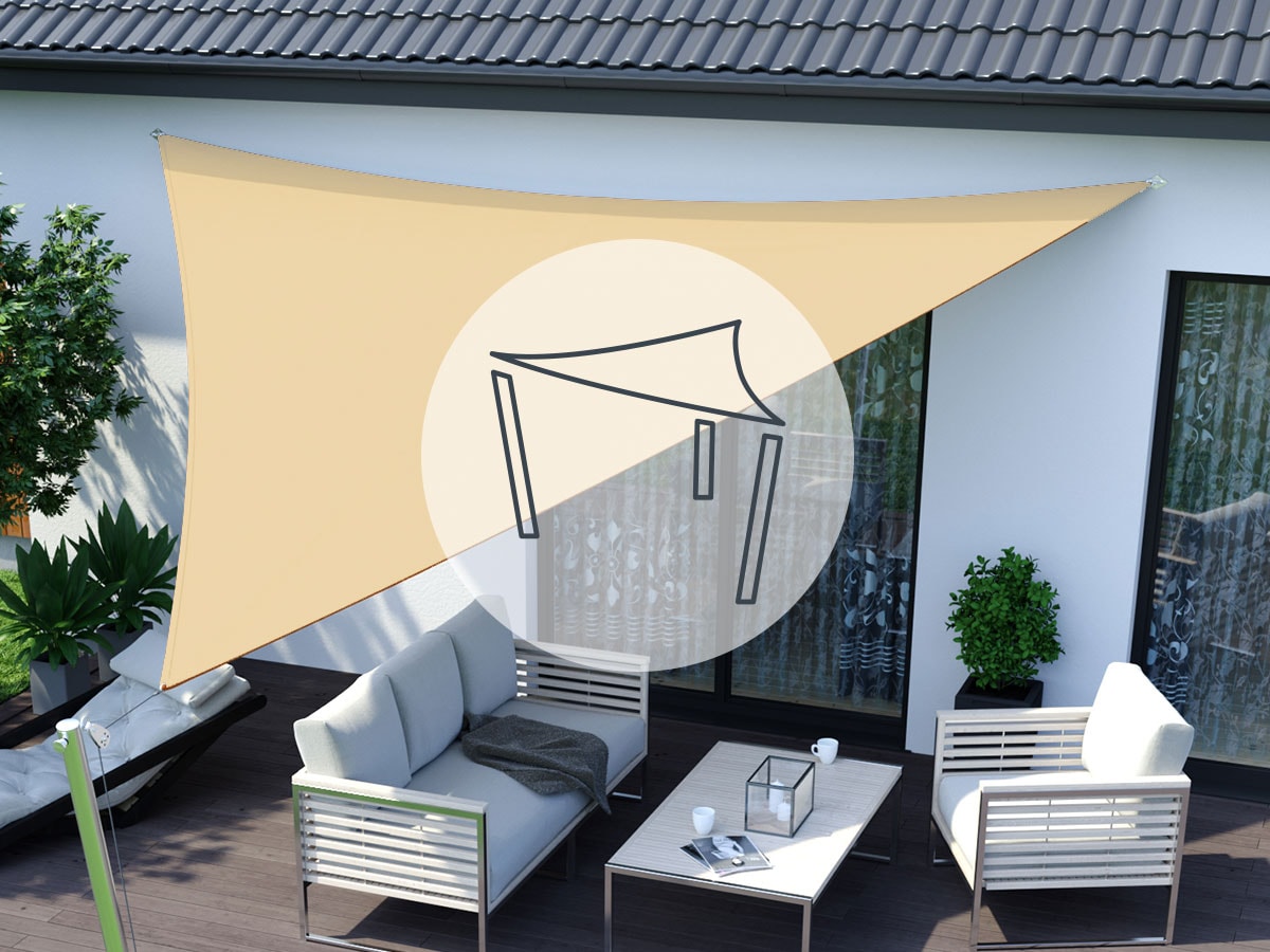 Sonnenschutz Sichtschutz für Terrasse Garten Balkon Polyestergewebe Orange Wasserdicht 500 x 500 cm jarolift Sonnensegel Quadrat 