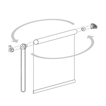 VICTORIA M Standard-Rollo - Wechsel der Bedienungsseite
