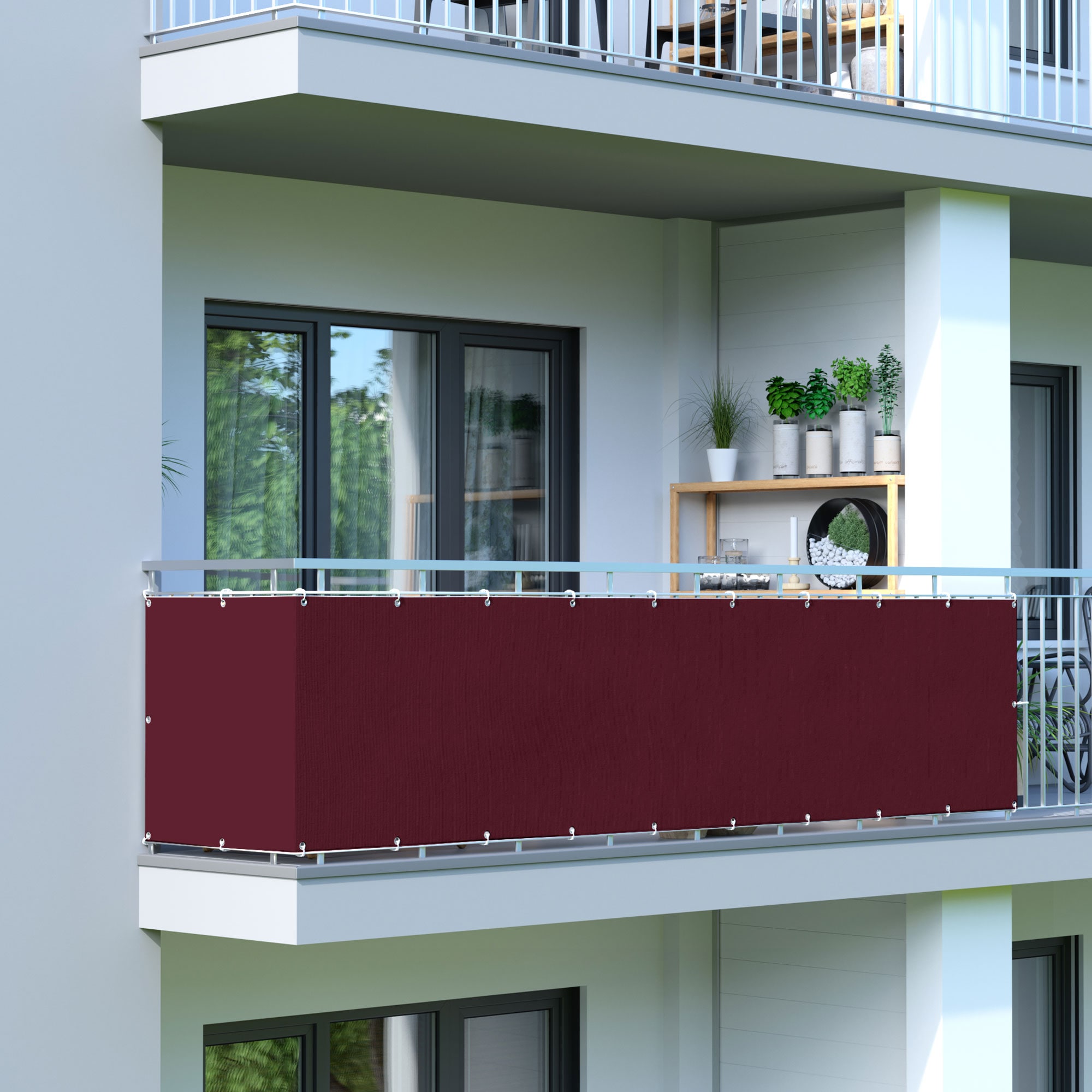 Balkonsichtschutz Windschutz Balkonbespannung Balkonverkleidung Oxfordgewebe4-6m 