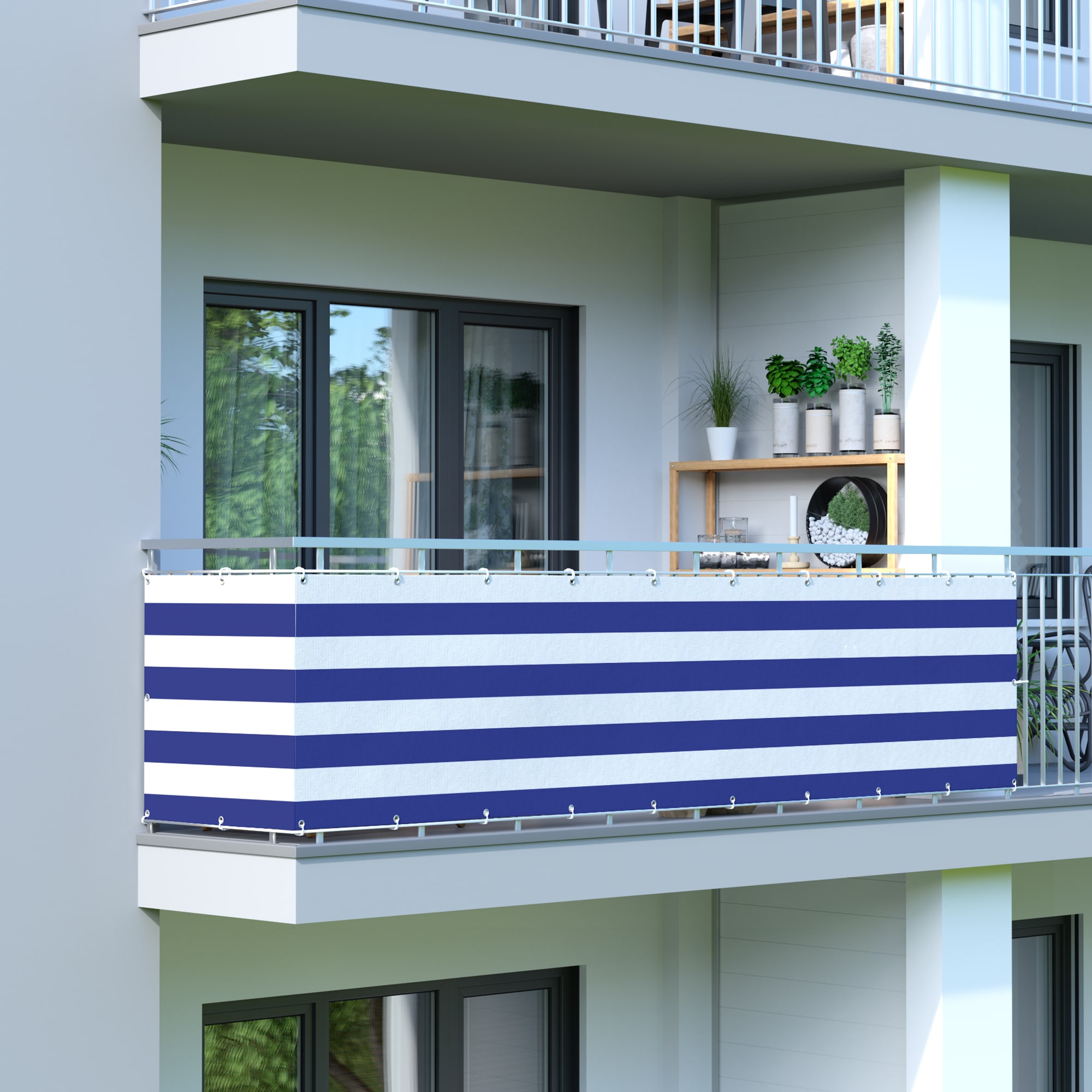 3,08 €/1qm 3x Allemagne drapeau pare-vue balcon vue protection revêtement balcon 