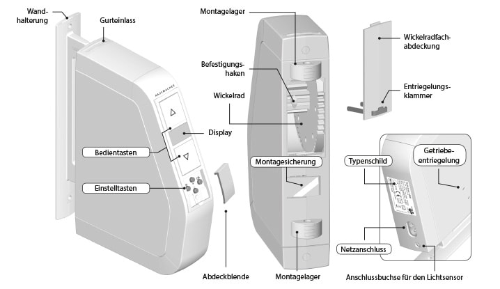 Detail | RADEMACHER RolloTron Schwenkwickler Comfort (1500 / 16233019) & Comfort Minigurt (1540 / 16153019)