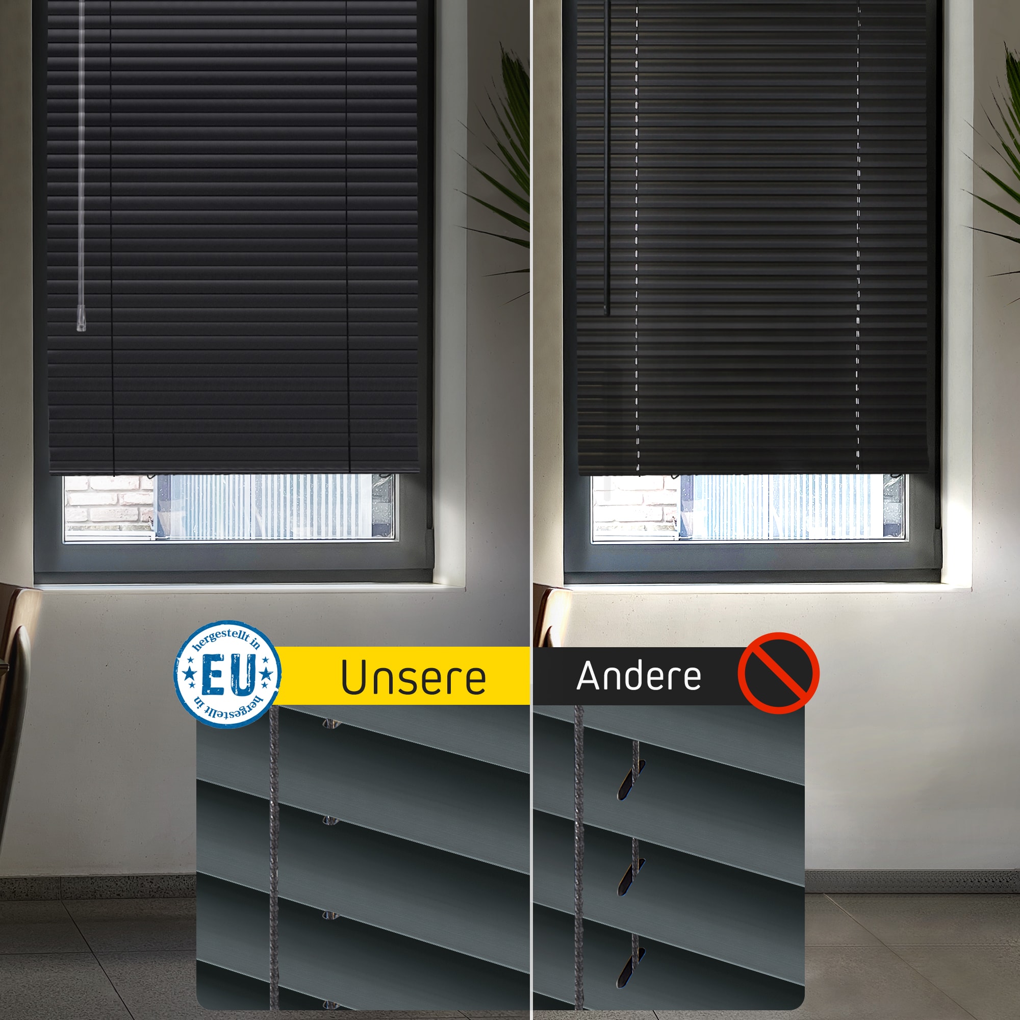 Jalousie Jalousette Alu Aluminium Alujalousie Fenster Klemmfix Tür Lamellen