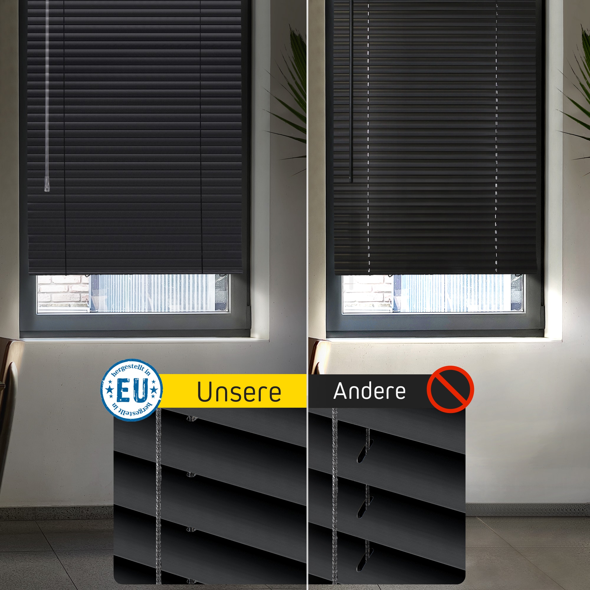 Jalousie Jalousette Alu Aluminium Alujalousie Fenster Klemmfix Tür Lamellen